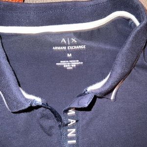 Armani exchange navy blue polo